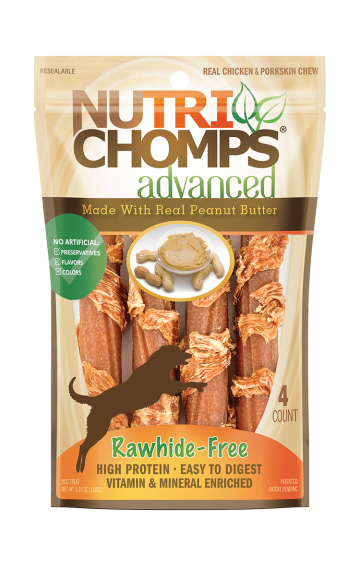 NutriChomps Chicken Wrapped Peanut Butter Twists 4ct