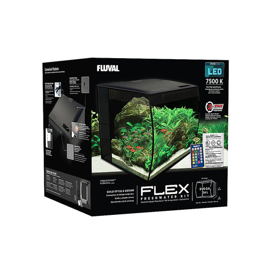 Fluval Flex 9 Gallon Aquarium Kit Black