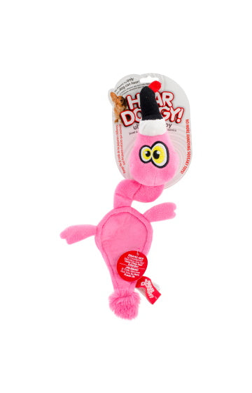 Hear Flattie Pink Flamingo Dog Toy