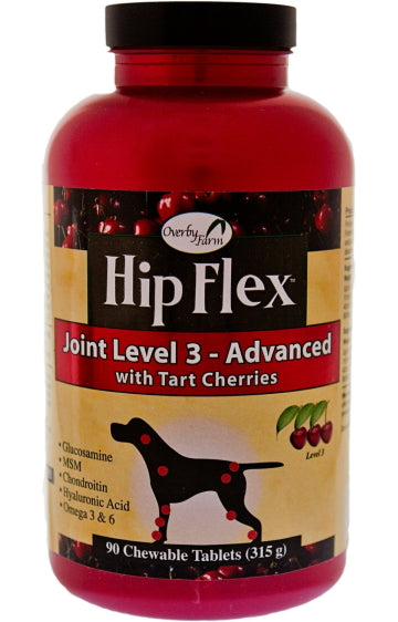 Overby Farm Hip Flex Joint Level 3 Advanced Care with Tart Cherries Dog Tablets