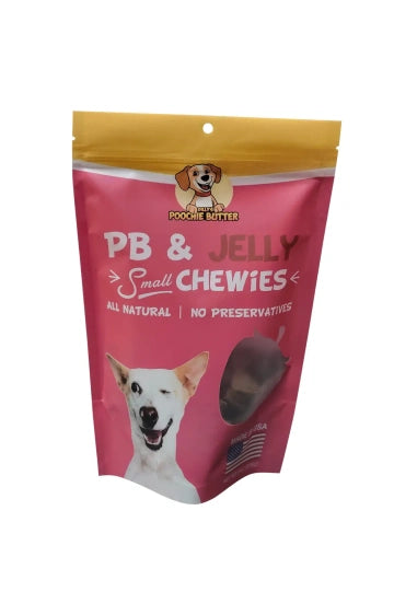 Poochie Butter Peanut Butter + Jelly Small Chewies 8oz