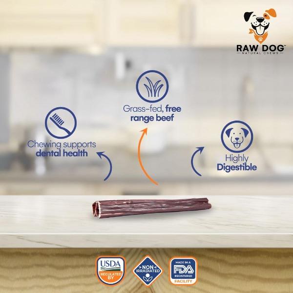 6" Beef Gullet Stick - Infographic - Raw Dog Chews