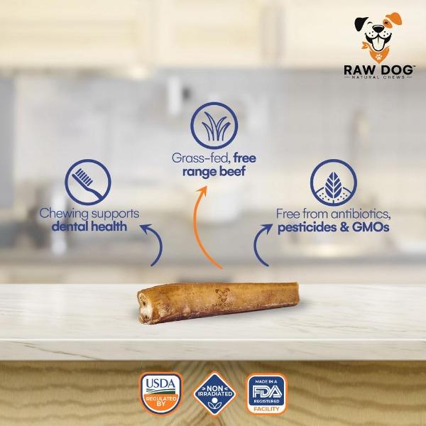 6" Monster Bully Stick - Infographic - Raw Dog Chews