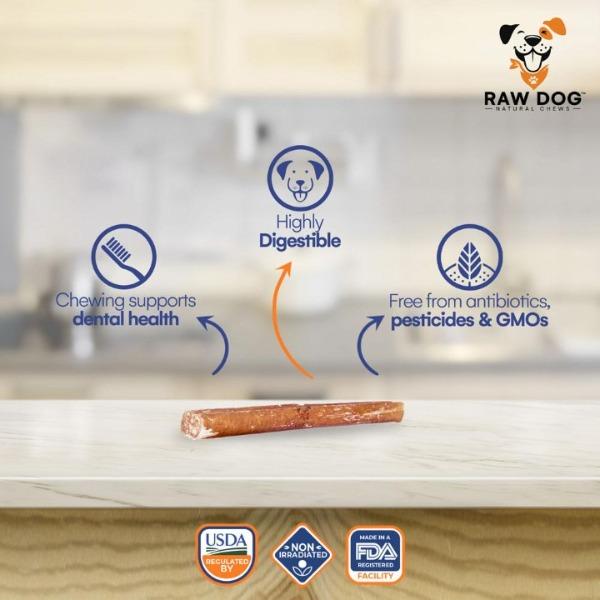 6" Regular Bully Stick - Infographic - Raw Dog Chews