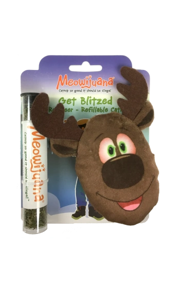 Meowijuana Get Blitzed Refillable Reindeer