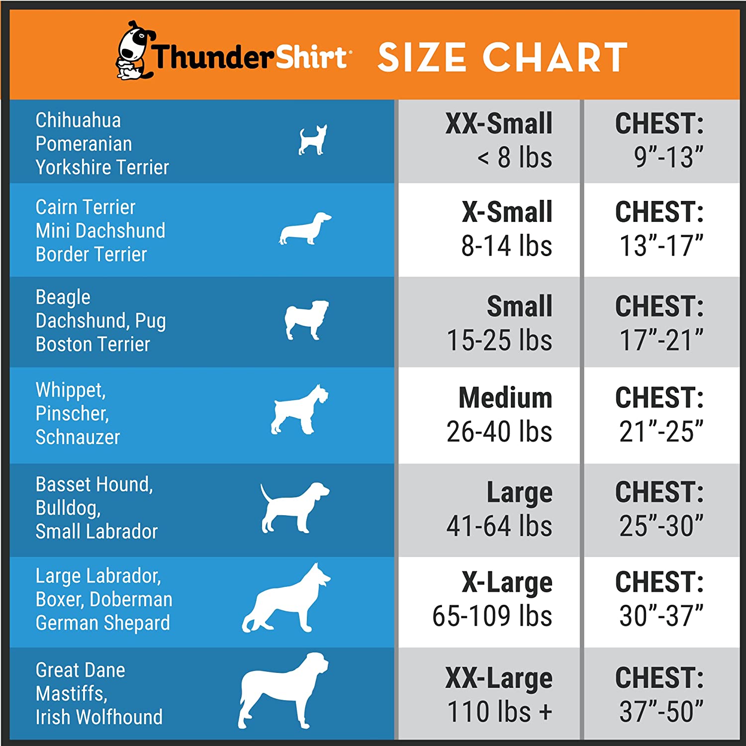 Thundershirt for hot sale cats sizing