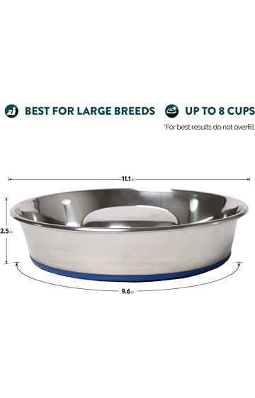 Stainless steel dog slow clearance feeder