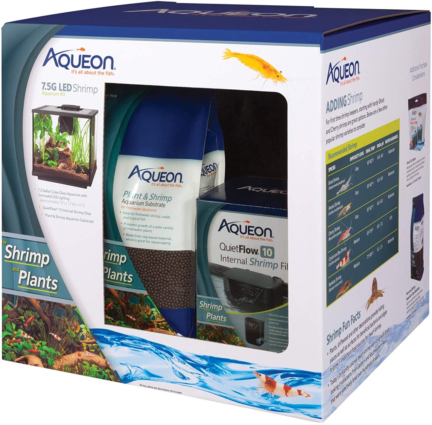 Aqueon LED Shrimp Aquarium Kit 7.5 Gallon