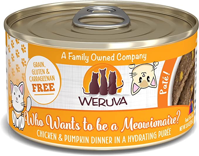 Weruva Classic Cat Paté, Who Wants to be a Meowionaire? with Chicken & Pumpkin, 3oz