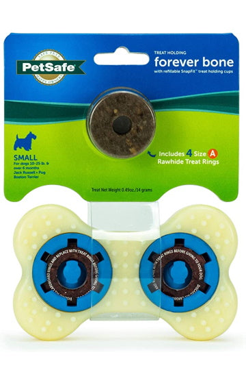 PetSafe Forever Bone Dog Chew Toy, Treat Holding Nylon and Rubber Textured Dog Toy