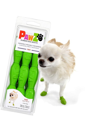 PawZ Green Waterproof Dog Boots