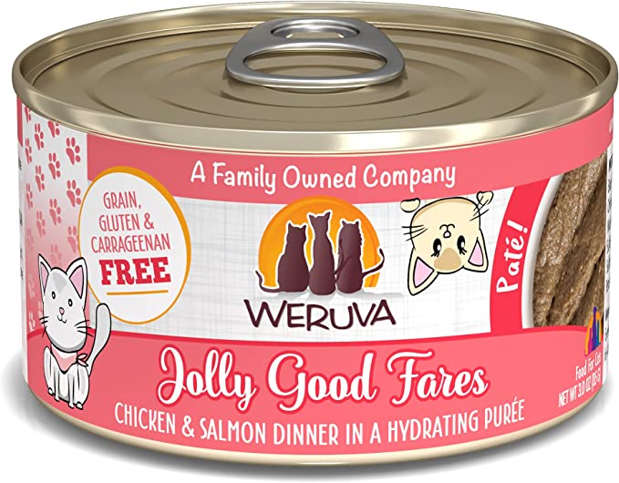 Weruva Classic Cat Paté, Jolly Good Fares with Chicken & Salmon, 3oz