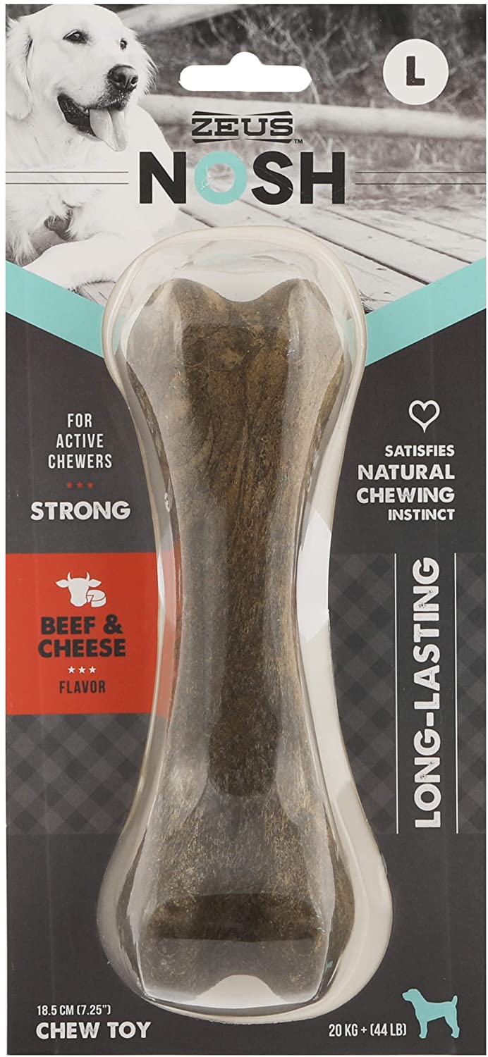 ZEUS Nosh Strong Dog Chew Bones Beef & Cheese Flavor