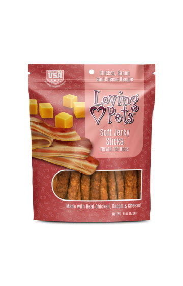 Loving Pets Bacon & Cheese Jerky Stick Treats
