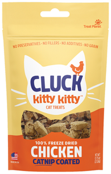 Cluck Kitty Kitty Chicken Catnip Coated Freeze Dried Cat Treats