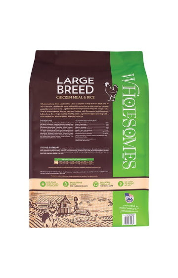 Wholesomes Large Breed Chicken Meal & Rice Recipe Dry Dog Food