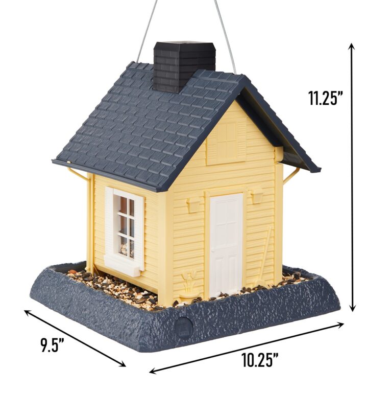 North States Village Collection Yellow Cottage Birdfeeder – Pet Food Center