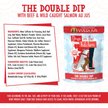 Weruva Dogs in the Kitchen The Double Dip with Beef & Wild Caught Salmon Au Jus Grain-Free Dog Food Pouches, 2.8-oz