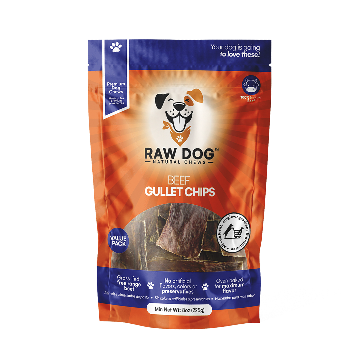 Beef Gullet Chips - Raw Dog Chews