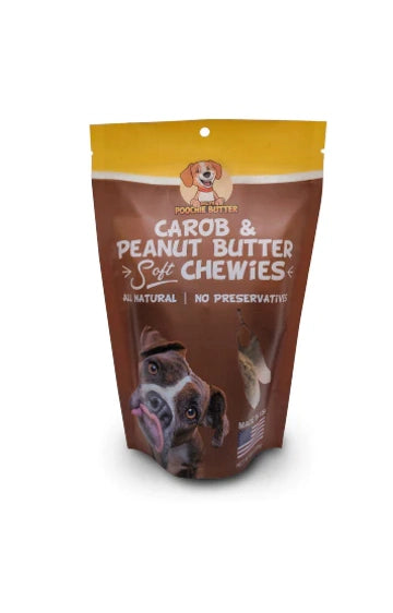 Poochie Butter Peanut Butter + Carob Treats 8oz