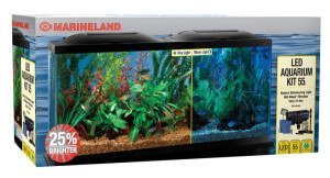 MarineLand 55 Gallon BioWheel LED Aquarium Kit