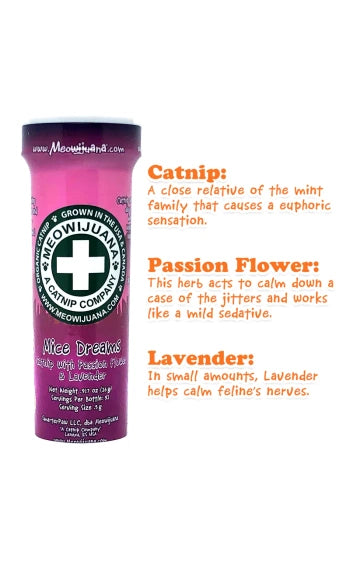 Meowijuana Mice Dreams - Passion Flower, Lavender & Catnip Blend