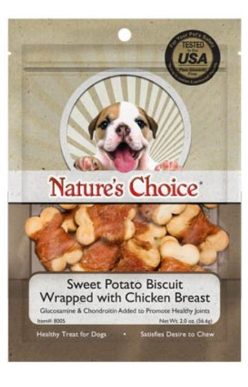 Loving Pets Nature's Choice® - Chicken Wrapped Sweet Potato Biscuit Treat for Dogs