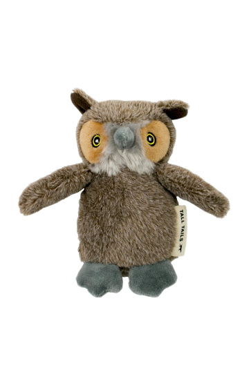 Tall Tails Owl with Squeaker Dog Toy, 5-in