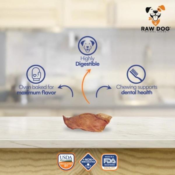 Large Pig Ear - Infographic - Raw Dog Chews