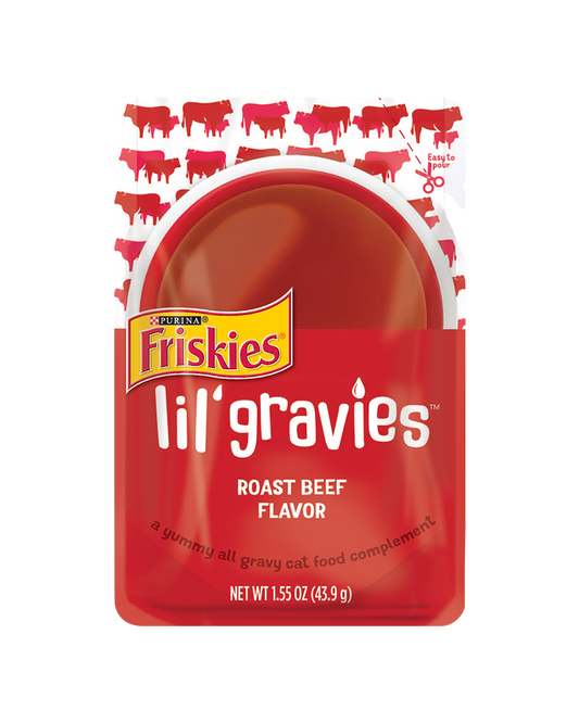 Friskies Lil' Gravies Roast Beef Flavor Gravy Wet Cat Food Complement & Topper