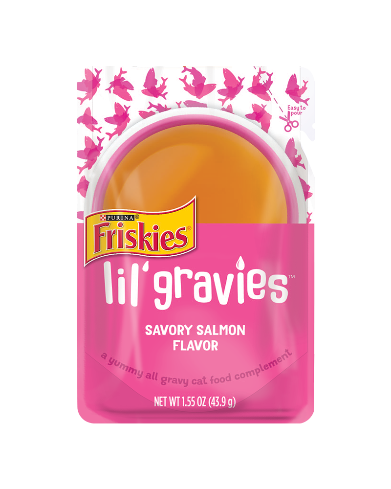 Friskies Lil' Gravies Savory Salmon Flavor Gravy Wet Cat Food Complement & Topper