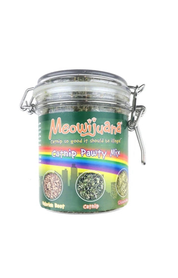 Meowijuana Jar of Catnip Pawty Mix
