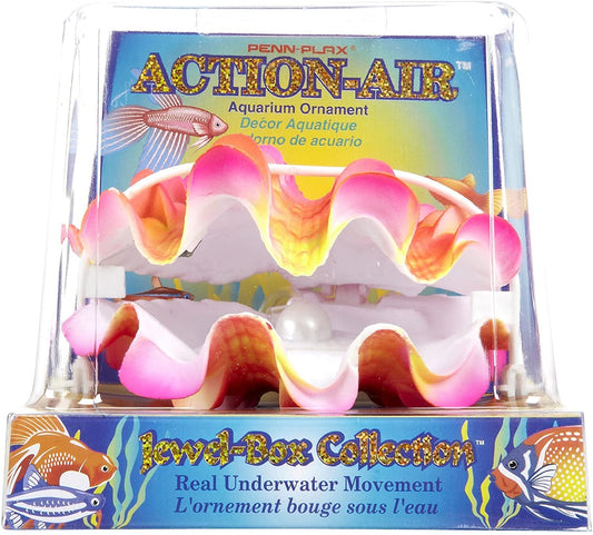 Penn Plax Giant Clam Aquarium Action Air Ornament