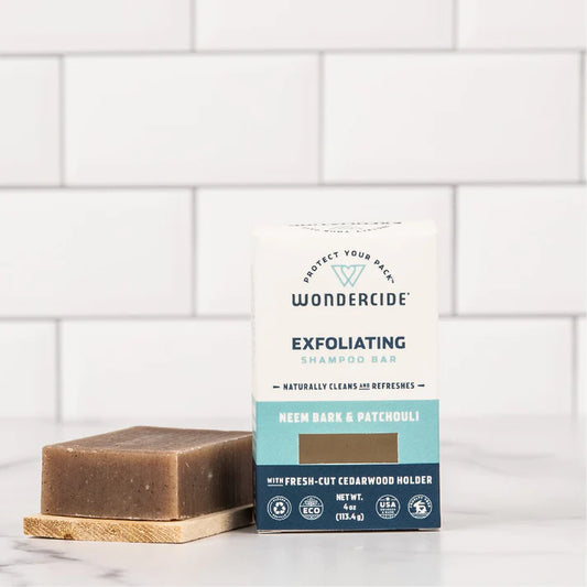 Wondercide Exfoliating Shampoo Bar for Dogs and Cats with Natural Essential Oils