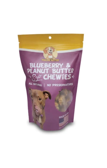 Poochie Butter Peanut Butter +Blueberry Treats 8oz