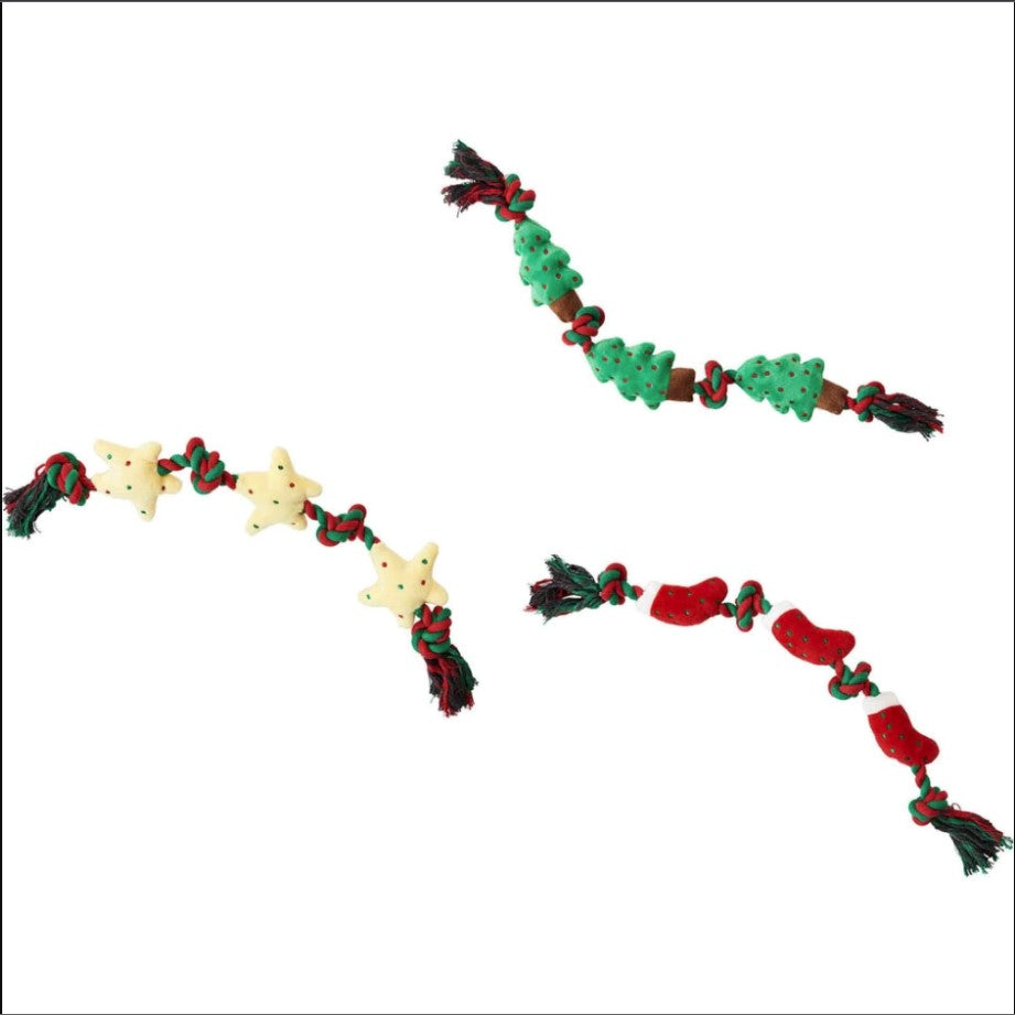 Spot Holiday Dog Rope Tugs Assorted