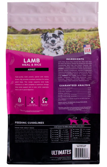 ULTIMATES Lamb and Rice Adult Dog Food Pet Food Center