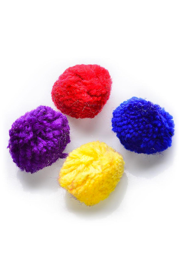 Ethical Pet Wool Pom Poms with Catnip Cat Toy