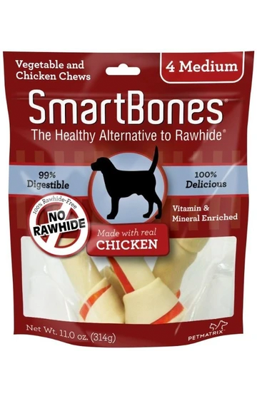 SmartBones Medium Chicken Chew Bones Dog Treats