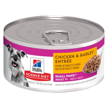 Hill's Science Diet Adult 7+ Small Paws Chicken & Barley Entrée Dog Food