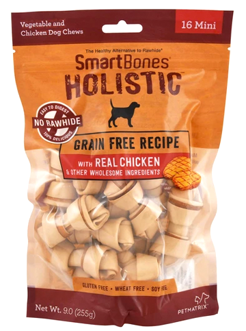 SmartBones Holistic Grain Free Recipe w/ Chicken, Mini, 16 pack