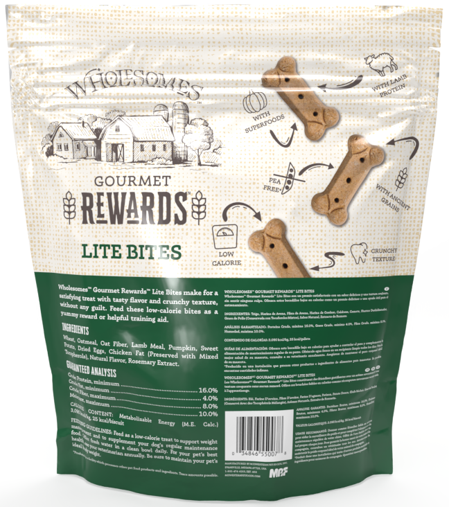 Wholesomes™ Gourmet Rewards™ Lite Bites Dog Treats