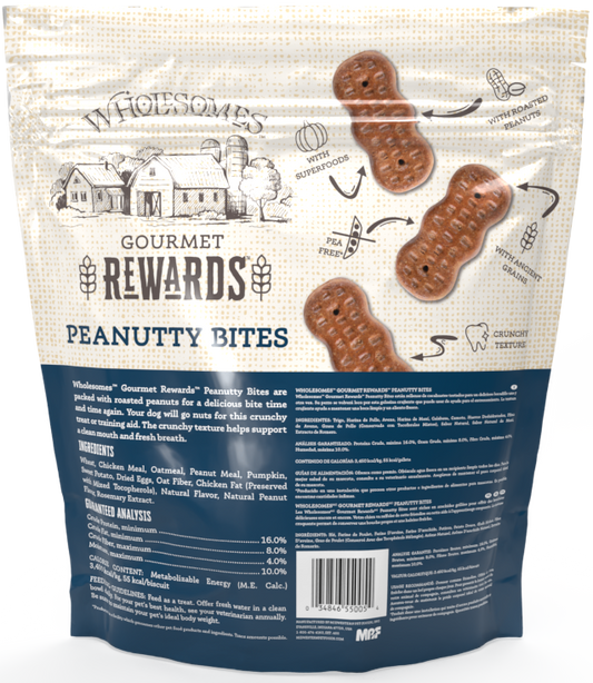 Wholesomes™ Gourmet Rewards™ Peanutty Bites Dog Treats