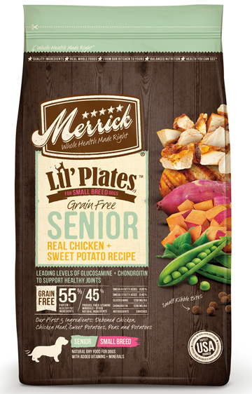 Merrick Lil' Plates Grain Free Senior Real Chicken And Sweet Potato Recipe Dry Dog Food