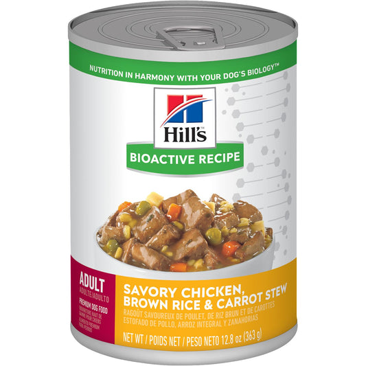 Hill's Bioactive Recipe Adult Savory Chicken, Brown Rice & Carrot Stew dog food