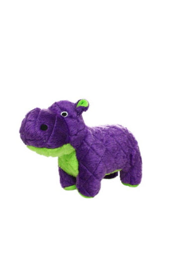 VIP Mighty Safari Hippo Purple Durable and Plush Dog Toy