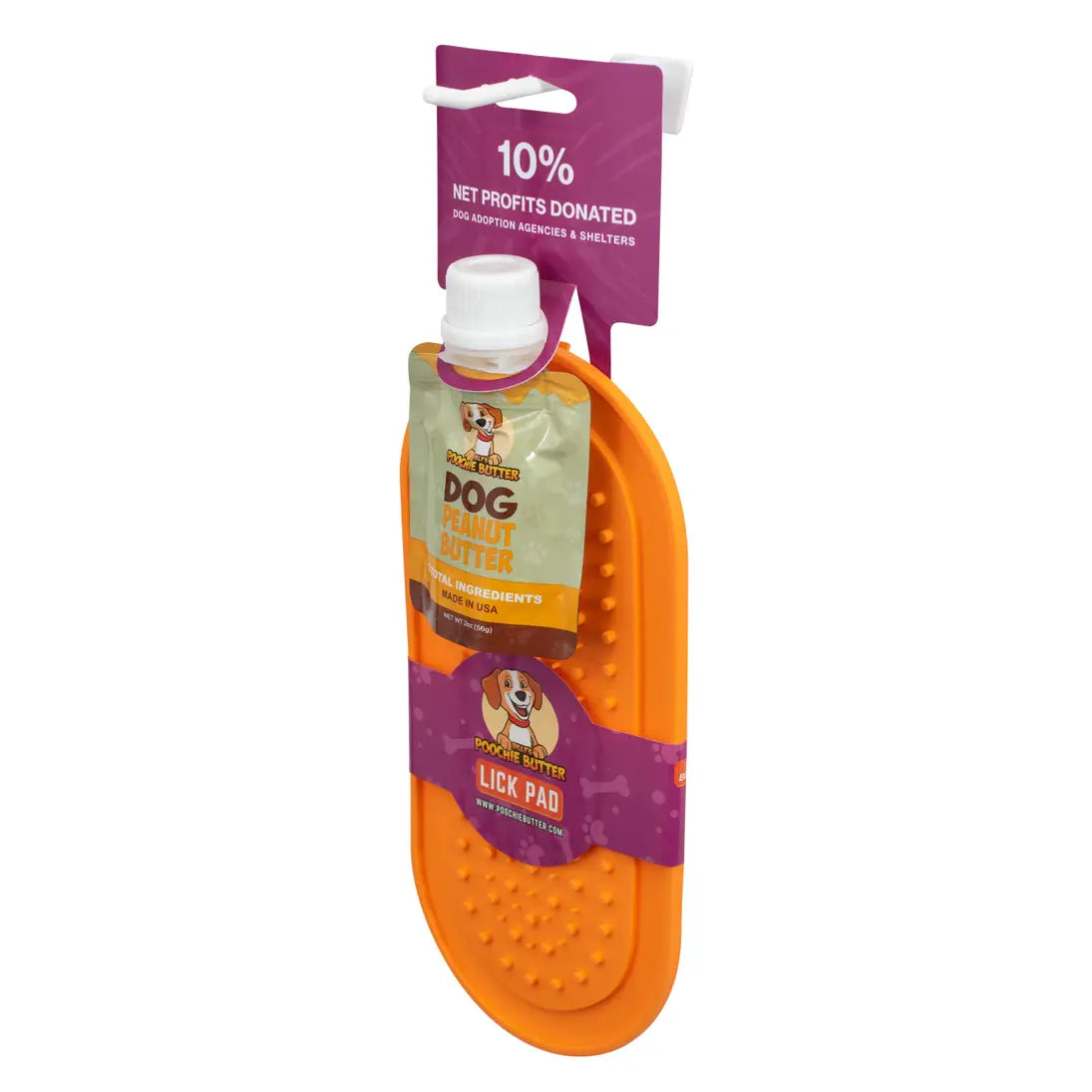 Poochie Butter 2oz Squeeze Pack + Lick Pad Oval