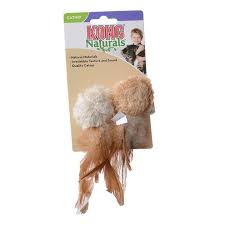 KONG Naturals Crinkle Ball w/ Feathers