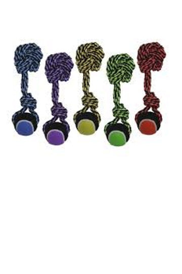 Multipet Nuts for Knots Rope-Ball W/ Knot & Tennis Ball