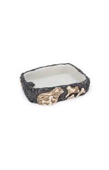 Penn Plax Fossil Rock Feeder With Waterer 6" X 4.5" X 1.5"